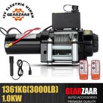 12 Volt Electric Winch 3000LB Power 1000W for Vehicle Boat Trailer Boxed Set