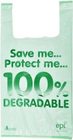 100 x Large Heavy Duty 100% Degradable Carrier Bags 11 x 17 x 21 inch, Reusable