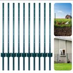 Metal Fence Posts 4FT & 5FT Pack of 10 No Dig Steel Garden U Posts with Coating