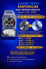 Disc Repair & Resurfacing Service CD DVD Game Repair – Buy 10 Get 2 Free