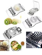 Egg Slicer Stainless Steel Eggs Hard Boiled Metal  Cutter Section Chopper