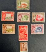 Dominica 1938/48 Fine group of GeoVI definitives+silver wedding Sg 99/112 Mvlh