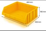 Plastic Parts Storage Bins -Heavy Duty Bin Stacking Component Boxes XL Yellow