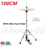 Hi-Hat Cymbal Stand With Foot Pedal Adjustable Cymbal Stand 3 legs Braced