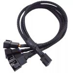 PWM 1 to 2, 3, 4 extension 12V PC fan Y splitter cable 27cm black-sleeved cable