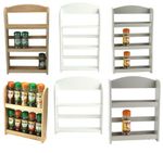 Natural Bamboo Wood 2 & 3 Tier Spice Jars Herbs Rack Holder Stand Wall Mounted