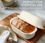 Navaris Ceramic Loaf Pan With Lid 9 x 5 Inch