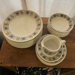 Vintage Kathie Winkle "Rushstone" 30-Piece Dinner Set
