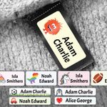 46 Stick On Clothing Name Labels Clothes School Uniform Care Home Kids Labels