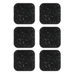 6 Pcs Treadmill Mat Exercise Equipment Noise Reduction for Floor Black/White