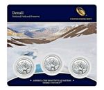 2012 US MINT AMERICA THE BEAUTIFUL 3 COIN SET DENALI NATIONAL PARK
