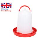 6 Litre Drinker Chicken Poultry Bird Quail Hen Turkey Red Water Refill Container