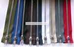 YKK METAL OPEN ENDED ZIP SILVER TEETH ( CHOICE OF LENGTHS & COLOURS )
