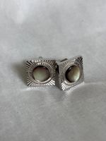 MINT Surface Sun Eagle Vintage Cufflinks Natural Black Mother of Pearl