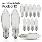 12 x Replacement Spare Bulbs Christmas Candle Screw Light Arch Bridge 34v 3w E10
