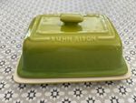 KUHN RIKON LARGE BUTTER DISH & LID LIME GREEN RARE COLLECTIBLE