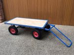 Heavy Duty Turntable Platform Truck Site Trolley 1000kg Capacity Solid Wheels