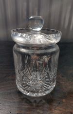 Vintage Lidded Crystal Cut Glass Preserve / Marmalade Pot
