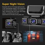 5G WiFi Dash Cam 4 Channel 360  Front Rear Inside DashCam, FHD 1080P Car Camera