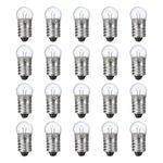 20Pcs 6V/0.5A E10 Mini Light Bulbs Miniature Screw Bulbs Warm Yellow Light