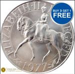 1977 CROWN UNC - THE QUEEN SILVER JUBLIEE