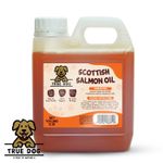 Pure Salmon Oil 1 Litre - 100% Pure Oil for Dogs, Cats & Ferrets, Omega 3, 6 & 9