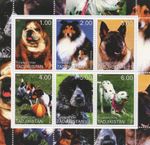 Bulldog Shetland Sheepdog Jack Russell Cocker Spaniel Dalmation MNH stamp sheet
