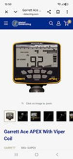 Garrett ACE APEX Multi-Flex Ground Search Metal Detector with Raider Coil