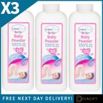 3 x COTTON TREE BABY BODY POWDER 280G 100% TALC FREE ABSORBS MOISTURE SOFT SKIN