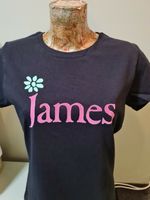 Ladies James Tim Booth the band '90 style tee t shirt retro Madchester Black