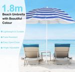 1 X 1.8M Garden Beach Patio Tilt Umbrella Protection Sun Shade