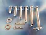 Clevis Pins Metric M3 M4 M5 M6 M8 BZP With R-Clips Washers 10mm to 70mm Set of 2