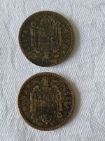 Spain One Peseta 1947 General Franco x2 Spanish Coins