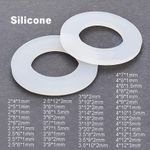 White Silicone High Temp Flat Ring Washer Seal Gaskets (Size: M2M2.5M3M3.5M4)