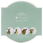 Wrendale Designs Farmyard Coupe Plates Set of 4 by Royal Worcester 16.5cm