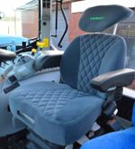 Fendt Grammer Maximo Dynamic Tailored Seat Cover Grey & Green Fabric With Logo