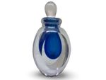 Murano Sommerso Perfume Scent Bottle Flavio Poli Seguso Italian ? Blue Glass