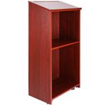 Uimoso Podium Stand 47 in Hostess Stand with Rolling Wheels&Storage Shelve Brown