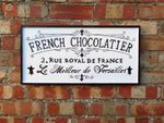 CHARMING FRENCH CHOCOLATIER SIGN, Vintage Style Hand Made Carved Letters Kitchen