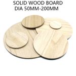 Solid Wood Board Round Disc Wooden Sheet Plate DIY Craft Model   Dia 50mm-200mm