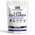 Live Cultures 40 Billion CFU 12 Strains Probiotic Inulin 150mg Vegan UK Made
