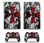 HEAD CASE DESIGN RESIDENT EVIL UMBRELLA VINYL SKIN FOR PS5 SLIM DISC VERSION 