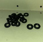 Corgi Toys Landrover Black Tyre Reproduction Rubber Tyres 17mm O/D 1970's