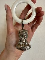Vintage 1950s Sterling Silver Baby Rattle By C&N 18.2