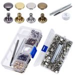 Double Cap Leather Rivets 8mm 9mm 10mm 12mm 15mm Strong Rivet + Hand Tool Box