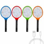 Fly Zapper Electric Racket USB Bug Swatter Mosquito Bat Wasp Insect Pest Killer