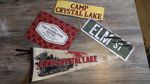 Collection (x4) of Horror Film Signs - Friday 13th, Shining, Nightmare On Elm