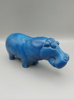Vintage Hippopotamus Figurine Carved Stone Hippo Figurine Ornament.