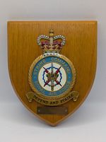 Royal Air Force Strike Command Mess Wall Plaque Shield Crest RAF Vintage VGC