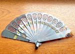 Vintage Faux Tortoiseshell Effect Folding Hand Fan Pierced Panels Decorative